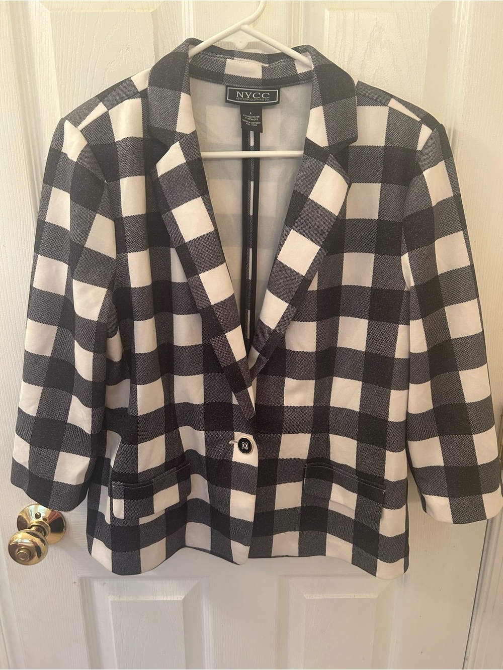 NYCC Black and White Check Blazer